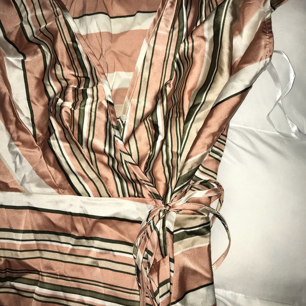 New York and Co. Striped Wrap Shirt